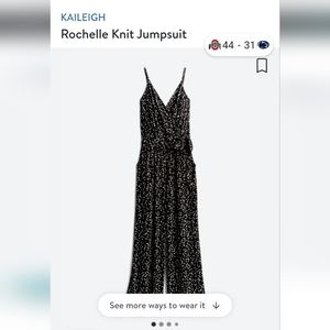 Black Kaileigh brand Rochelle jumpsuit